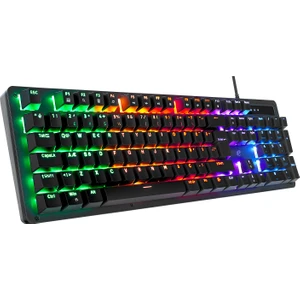 Emachines EAK104 Siyah USB Rgb Backlight Red Swıtch Mekanik Q 104 Tuşlu Gaming Klavye