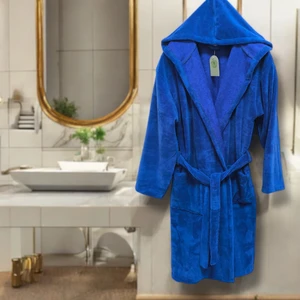 Mysoft Home Triga Bornoz Kapüşonlu %100 Pamuk