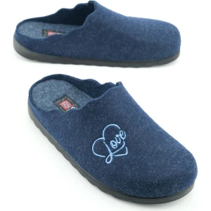 Kadın Kışlık Nakışlı Kalpli Tasarım Rahat Taban Ev Bahçe Terlik