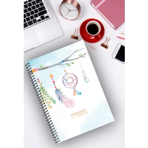 Karton Kapak A5 96 Sayfa Spiralli Defter, Houmai Serisi Özel Koleksiyonu,çizgili