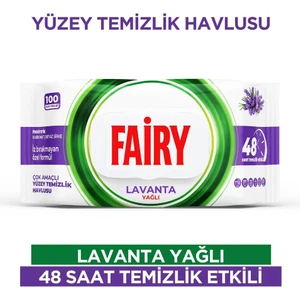 Çok Amaçlı Yüzey Temizlik Havlusu 100 Yaprak | Lavanta Yağlı | Beyaz Sirke & Karbonat