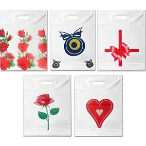 Desenli El geçme  Poşet 12X17  cm  100 Lü (1 Paket 100 Adet)