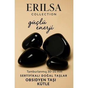 Sertifikalı Tamburlanmış Doğal Obsidyen Taşı Kütle (30-35 mm) – Negatif Enerji Kalkanı