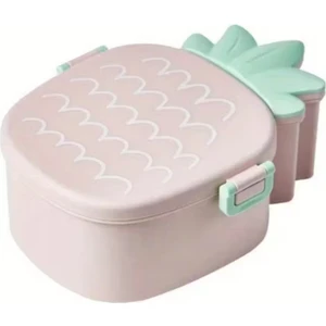 Ananas Görünümlü Çocuk Beslenme Çantası 3 Bölmeli Taşınabilir Yemek Kabı