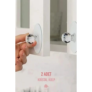 Yapışkanlı Pratik Kristal Askılık Dolap Çekmece Klozet Kapağı Kulbu Çok Amaçlı Kulp