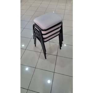 Tabure 4 Adet Siyah Demir Ayaklı Silinebilir Kumaş Yeni Trend Mutfak Taburesi Dikdörtgen Tabure