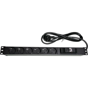 6'lı Schuko Rack Kabinet Akım Korumalı Priz  Pdu - 16A 1.5 mt