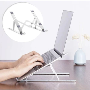 Metal Ayarlanabilir Dizüstü Destek Tabanı Tamamen Katlanabilir Taşınabilir Laptop Yükseltici