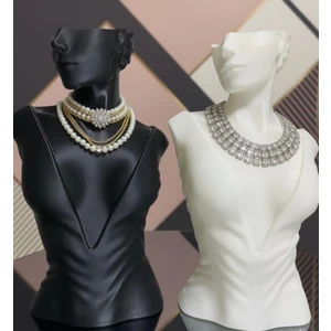 2'li Manken Set, Dekoratif Takı Mankeni, Takı Standı, Takı Organizeri, Kolye Küpe Sergileme Standı