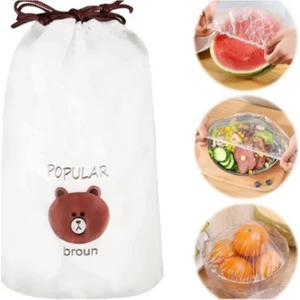 100 Adet Tazelik Koruyucu Tabak Tencere Gıda Bonesi  Çok Amaçlı Pratik Kapak Tencere Bonesi