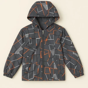 Geometrik Desen Erkek Çocuk Yağmurluk 2903