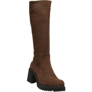 D25KC-2330 Kalin Topuklu Günlük Kahverengi Kadın Çizme
