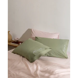 Madame Coco Soleil %100 Pamuk 2'li Yastık Kılıfı - Haki/beyaz