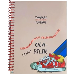 Tatlı Sebep Zamansız Haftalık Ajanda Planlayıcı, Resimli, Spiralli, Sticker'lı Planlayıcı Ajanda