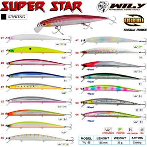 Süper Star 18.5 cm Maket Balık 36 gr (Sinking) Yem