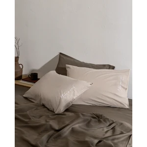 Madame Coco Soleil %100 Pamuk 2'li Yastık Kılıfı - Bej/beyaz