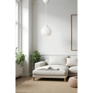 Özbak Avize Karpuz Camlı Tekli Avize – Beyaz | Çocuk Odası & Hol İçin Modern Tasarım