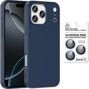 iPhone 17 Pro Kılıf Zore Mara Lansman Kapak + Görüntüyü Bozmayan Sapphire Kamera Lens Koruyucu