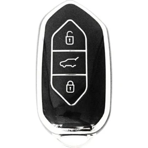 Togg T10X 3 Tuşlu Smart Nano Koruma Anahtar Kılıfı Siyah Gümüş Silver Renk Yüksek Kalite