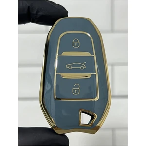 Peugeot 208 308 508 2008 3008 5008 Rifter Nano Anahtar Koruma Kılıfı Sustasız Siyah Gri Altın Renk