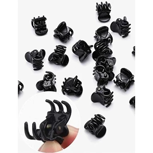 Küçük Siyah Mandal Toka Saç Tokası 20 Adet