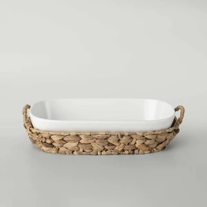 Straw Porselen 33,5X18X6,6 cm Sunum Tabağı