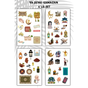 Ramazan Sticker Set 4 Sayfa Ramadan Sticker's Set Planner Ajanda Bullet Journal Için