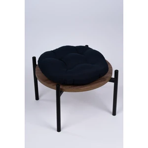 Lüx Defne Yuvarlak Sandalye-Tabure Minderi 37 cm SİYAH