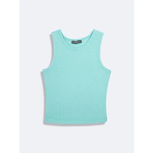 Kolsuz Bisiklet Yaka Basıc Mavi Atlet