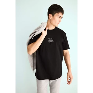 Regular Fit Bisiklet Yaka Baskılı Kısa Kollu Tişört F3475AX25AU