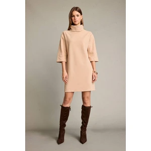 Balıkçı Yaka Yarım Kollu Mini Elbise G3793AX25WN