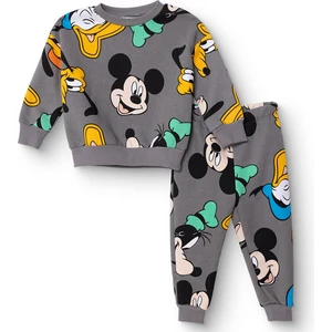 Erkek Bebek Eşofman Takımı Şardonlu Bisiklet Yaka Uzun Kol Ribanalı Paça