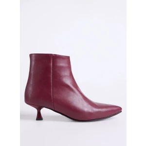 Bordo Kadın Topuklu Bot Kıtten-Charley
