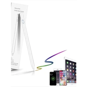 K-2260 Universal Kapasitif Stylus iPad Tablet Dokunmatik Kalem Beyaz