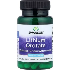 Swanson, Lithium Orotate, 5 Mg, 60 Veggie Capsules