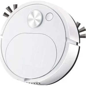 Otomatik Elektrikli Süpürgeler USB Şarjlı Mini Temizlik Makinesi Akıllı Süpürme Paspas Robot Elektrikli Süpürgeler, Beyaz (Yurt Dışından)