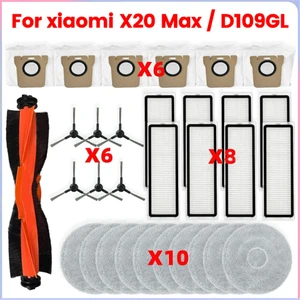 Xiaomi Robot Vakum Için X20 Max / D109GL Vakum Parçaları Ana Rulo Yan Fırça Hepa Filtreleri Mop Bez Toz Torbaları (Yurt Dışından)