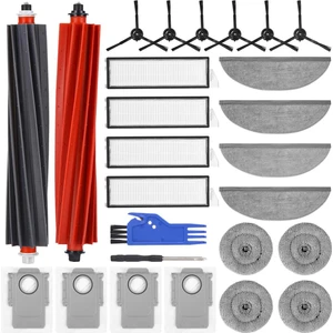 Roborock S8 Maxv Ultra Toz Torbaları Robot Vakum Süpürge Ana Yan Fırça Hepa Filtre Mop Bezi Yedek Parçalar (Yurt Dışından)