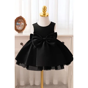 Kız Bebek Seda Model Siyah Doğum Günü Elbise