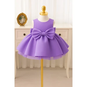 Kız Bebek Seda Model Lila Doğum Günü Elbise