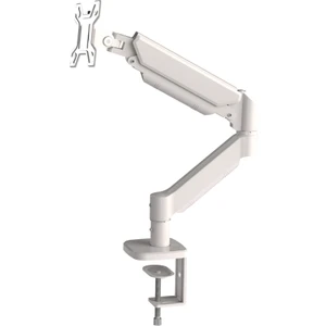 S Line M252 Hareketli Tekli Beyaz Monitör Standı – 13"-32", 75X75MM-100X100MM Vesa Uyumlu, 8 kg Taşıma Kapasiteli, ±45° Eğimli, Yükseklik Ayarlı