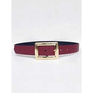 Kadın Bordo Gold Tokalı Kemer