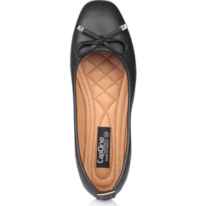 Capone Outfitters Kadın Babet Düz Taban Suni Deri Şık Tasarım 1 cm Topuk