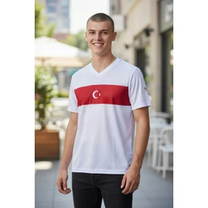 Türkiye Euro 2024 Beyaz Milli Takım Yetişkin T-Shirt Halı Saha Forması