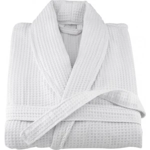 Pamuk Waffle Pike Otel Bornozu Beyaz