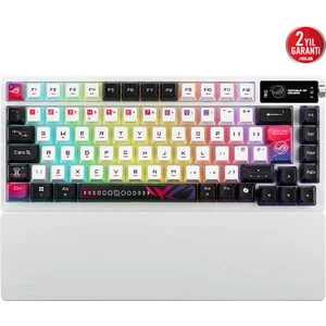 ASUS M704 ROG AZOTH X %75 NX SNOW/PBT/TR PBT Türkçe Kablosuz Gaming Klayve