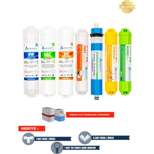 Su Arıtma Filtresi – Kapalı Kasa İki Tarafı Çubuklu 7’li Filtre Seti