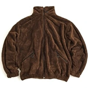 Erkek Pelüş Ceket Kalın Oversize Fermuarlı