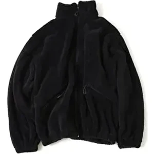 Erkek Pelüş Ceket Kalın Oversize Fermuarlı