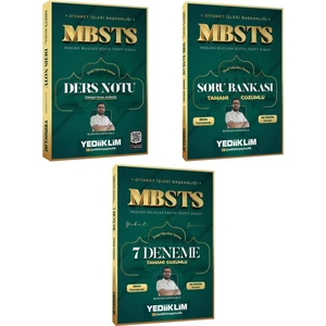 Yediiklim Yayınları 2026 Mbsts Ders Notu Soru Bankası ve Deneme Seti 3 Kitap